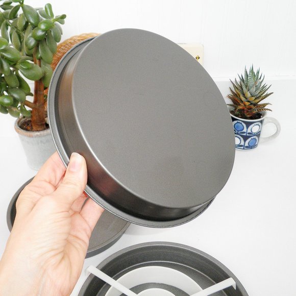 Vintage 1970's Chicago Metallic Checkerboard Cake Pan Set in Box Silverstone 70s - Picture 6 of 7